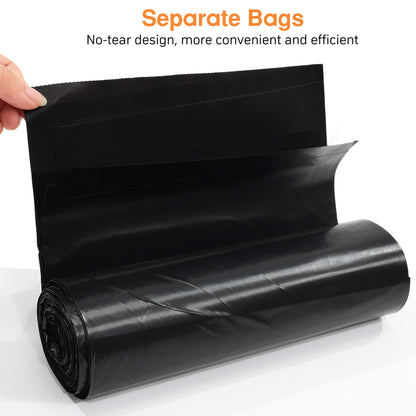 55-60 Gallon Extra Thick Heavy-Duty Black Trash Bags with Tie Straps, Industrial & Commercial, 100 Count