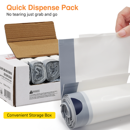 4 Galon Clear Drawstring Trash Bags High DensituBlenc 300BAGS