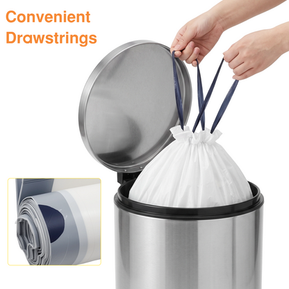 4 Galon Clear Drawstring Trash Bags High DensituBlenc 300BAGS