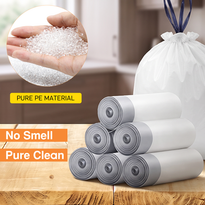 4 Galon Clear Drawstring Trash Bags High DensituBlenc 300BAGS